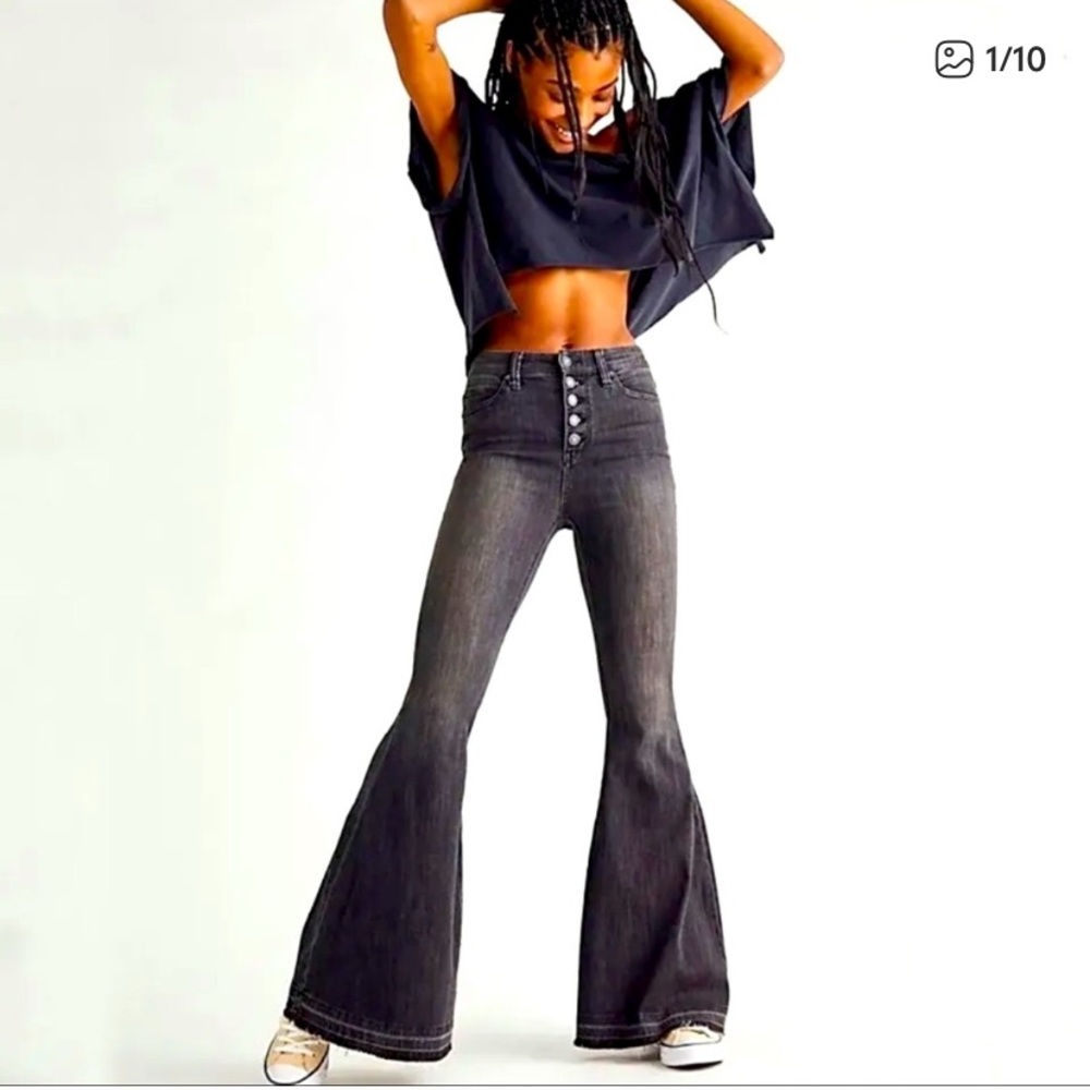 We The Free Black Flare Jeans